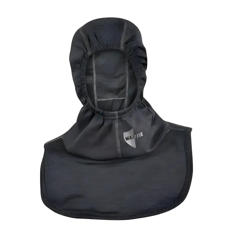 Black Majestic HALO 360 Hood with extended neck and reflective logo in Nomex blend