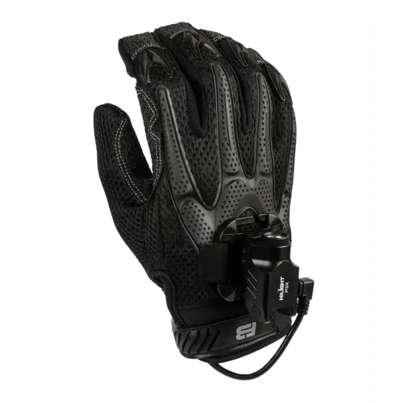 Black Titan K-9 Gloves with armored knuckles and mesh ventilation for optimal protection