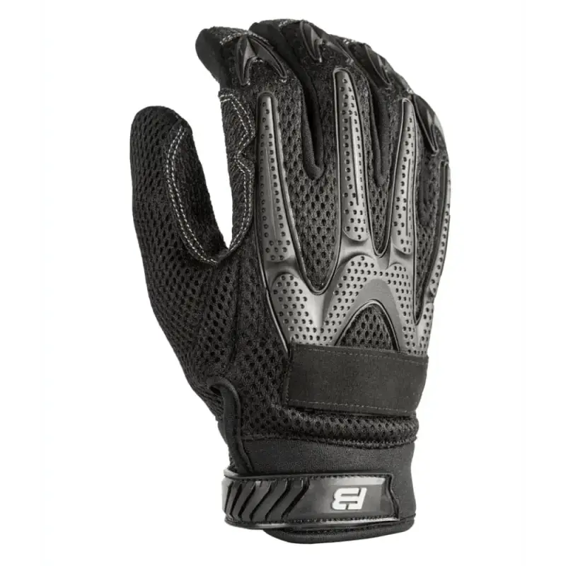 Black Titan K-9 Gloves with mesh panels and padded protection for hands-free Hilight P3X