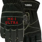 Black MK-1 Ultra Structural Firefighting Glove with red Vanguard logo for protection