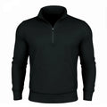 Durable quarter zip pullover in black, perfect for stylish and comfortable wear
