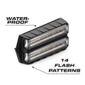 Black rectangular LED light from Feniex Q Series Dual Surface Mount for emergency vehicles