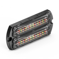 Black rectangular LED warning light for Feniex Q Series flat surface mount light heads