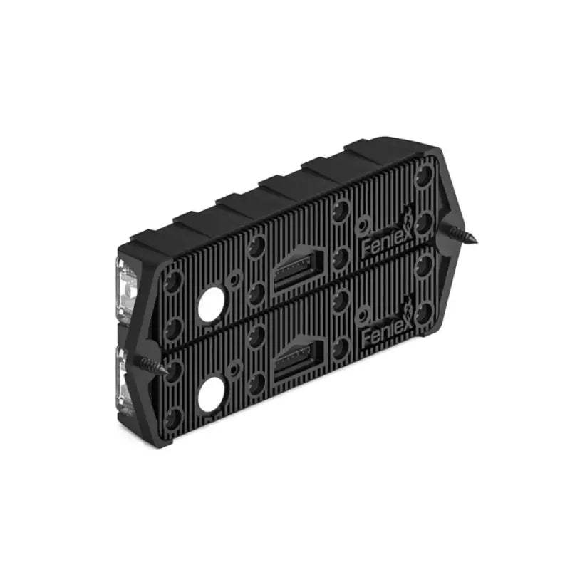 Black rectangular LED light on Feniex Fusion-S Dual Stack for first responders