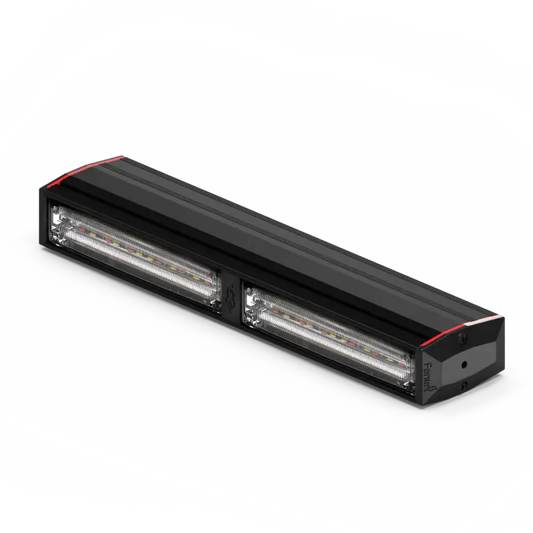 Black rectangular LED light bar from Feniex Q Series with serial technology and smart modules