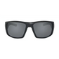 Black rectangular sunglasses with dark lenses and thick frames by Ten-8, made for style