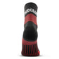 Black and red MudGear Hybrid Training Sock featuring MUDGEAR branding