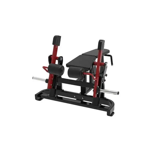 Black and red weightlifting bench for first responders and firefighters at Police Fitness Gym