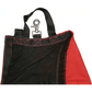 Black and red SCBA Airmask respirator bag with fleece lining and heavy duty metal clip