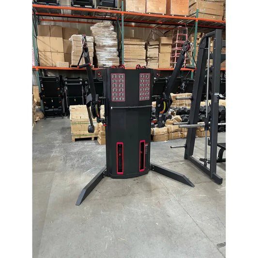 Black and red SFE Commercial Dual Cable Crossover Machine with dual weight stacks