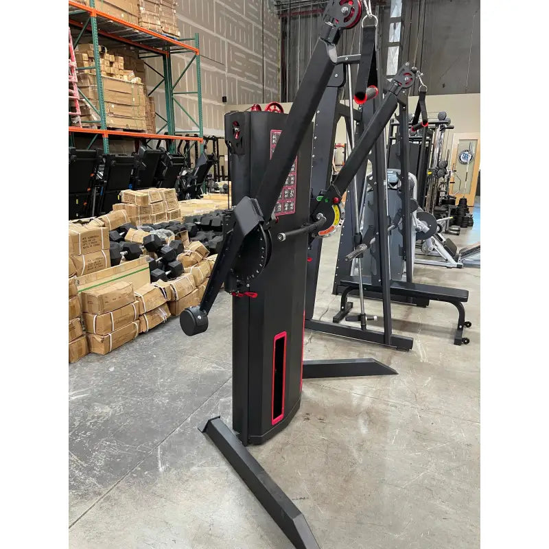 Black and red SFE Commercial Dual Cable Crossover Machine with 2 weight stacks