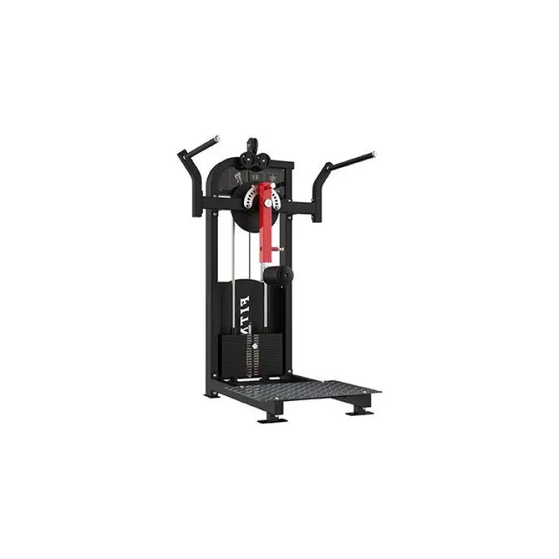 Black and red SFE Rotary Multi Hip Machine with 250lb weight stacks for effective workouts
