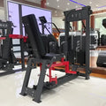 Black and red leg extension machine from SFE Commercial Inner & Outer Thigh Machine for first responders