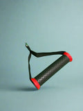Black and red resistance band handle for SFE One Arm Cable Attachment with ergonomic rubber grip