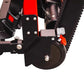 Black and red stair climbing hand truck dolly from LINE2design-USA for easy transport