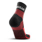 Black and red striped MudGear Hybrid Training Sock with DGEAR branding