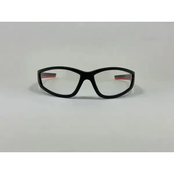 BLACK & RED ULTRAFLEX (CLEAR) SAFETY GLASSES WITH HARD CASE - Chief Miller Apparel