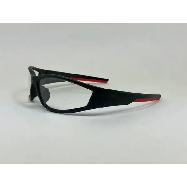 BLACK & RED ULTRAFLEX (CLEAR) SAFETY GLASSES WITH HARD CASE - Chief Miller Apparel