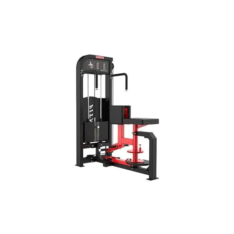 Black and red weight machine for SFE Commercial Rotary Torso with a weight stack