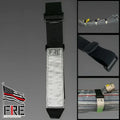 Black and reflective FRE Adjustable Hose Strap designed for durability and versatility