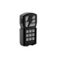 Black remote control with gray buttons for UBL Handheld Siren and Controller device