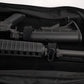 Black rifle with tactical rail in SUMMIT Discreet Rifle Backpack with adjustable tie-down