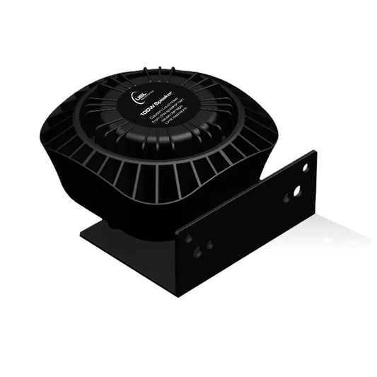 Black round horn speaker with mounting bracket for UBL Large 100-Watt Speaker system