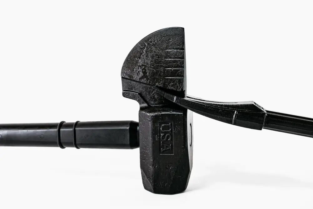 Black rubber mallet with long handle, ideal for Heavy Irons and First Responders