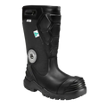 Black Diamond X2 Leather Fire Boot: Durable black rubber work boot for first responders