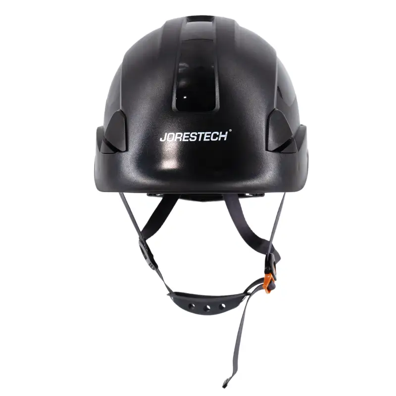 Black safety helmet for Rescue Hard Hat with Adjustable 6 Point Suspension and brow pad