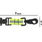 Black safety strap with highly reflective yellow center and powerful alligator clips