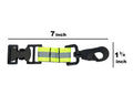 Black safety strap with highly reflective yellow center and powerful alligator clips