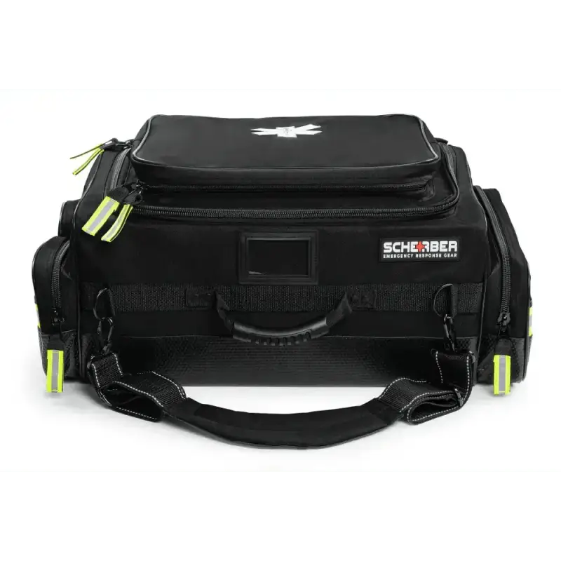 Black Schooner equipment bag with neon yellow for Scherber Ultimate First Responder Trauma Kit