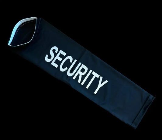 Black security armband for first responders, firefighters, and police on the ID Sleeve Black SECURITY
