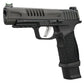 Black semi-automatic handgun with Sig Sauer P365-FUSE IWB Holster shown for p365-fuse accessories
