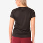 Back view of a black women’s short-sleeve underscrub t-shirt for versatile styling