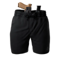 Black Carrier Shorts Mk.II with concealed carry firearm by Arrowhead Tactical Apparel