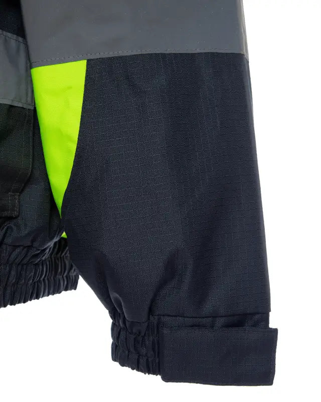 Black shorts with neon yellow accent panel for UHV887 HiVis Warm 3-in-1 Jacket