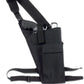 Black Hunting Shoulder Holster made of ballistic nylon with adjustable straps and pouch