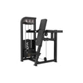 Black SFE Selectorized Shoulder Press machine made of durable steel tube for effective workouts