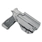 Black Sig Sauer P365-FUSE pistol with light mounted in fitted OWB holster