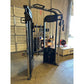 Black and silver cable machine for SFE Commercial Functional Trainer with 250lb weight stack
