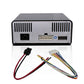 Black and silver dual siren electronic device with connection ports for first responders