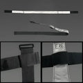 Black and silver reflective straps on FRE Adjustable Hose Pack for emergency responders
