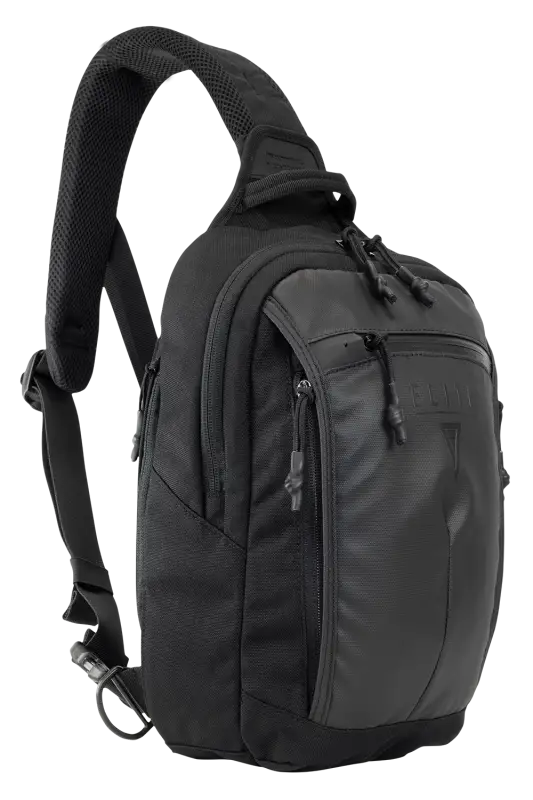 Black tactical backpack with zippered compartments, BLINDSIDE - Concealed Carry Sling