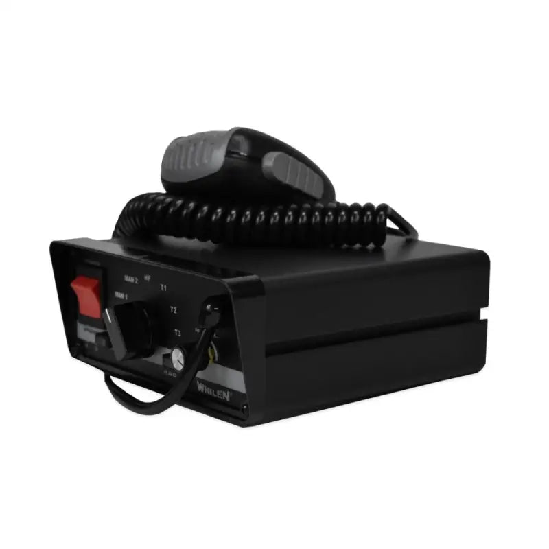 Whelen Siren Amplifier with Microphone, featuring 17 Scan-Lock Siren Tones