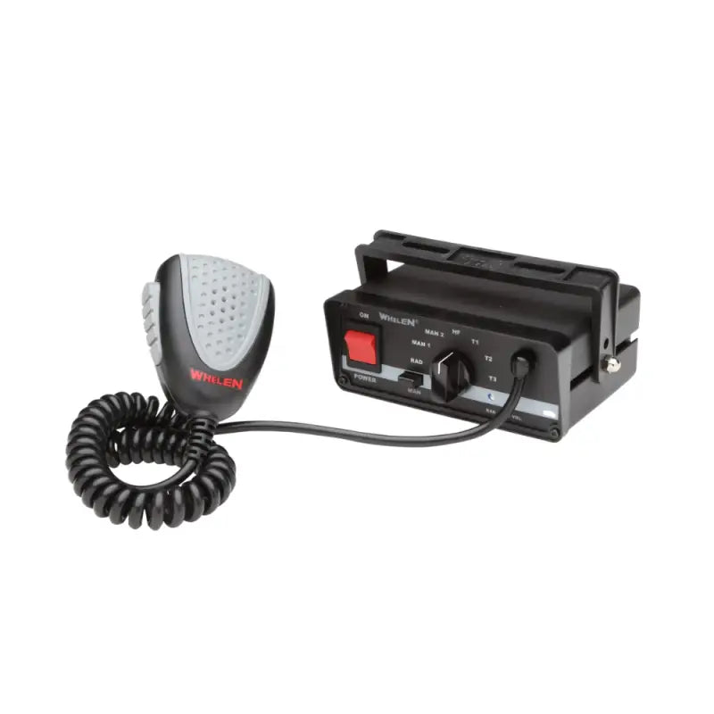 Black siren and microphone for Whelen Full Function Siren for firefighters and first responders