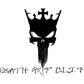 Black skull with crown and Punisher design for the Death Grip Clip product