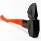 Black sledgehammer with orange composite handle, a USA patented striking tool