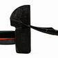 Black sledgehammer with orange rubber grip, featuring a USA patented composite handle